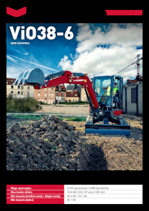 Minikoparki Yanmar ViO38-6 