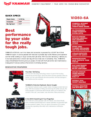 Minikoparki Yanmar ViO50-6A