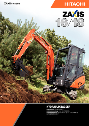Minikoparki Hitachi ZX 18-3
