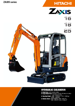 Minikoparki Hitachi ZX 16