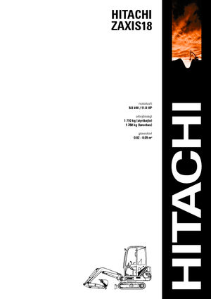 Minikoparki Hitachi ZX 18