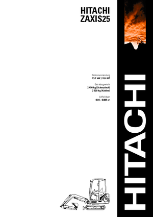 Minikoparki Hitachi ZX 25