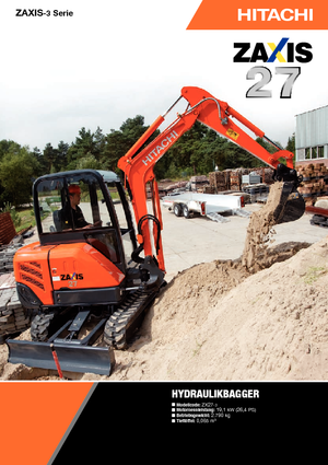 Minikoparki Hitachi ZX 27-3