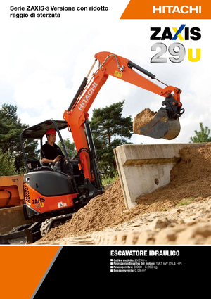 Minikoparki Hitachi ZX 29 U 3