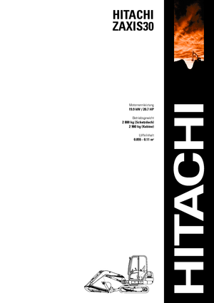 Minikoparki Hitachi ZX 30