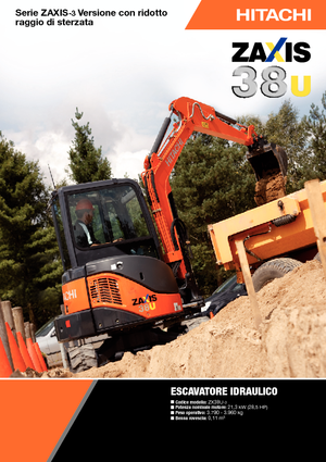 Minikoparki Hitachi ZX 38 U 3