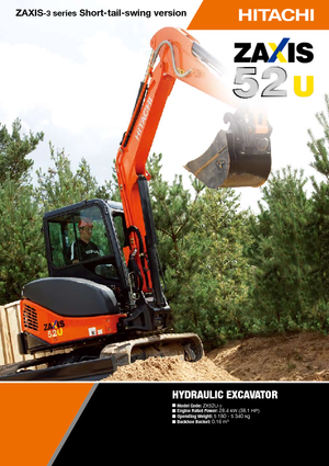 Minikoparki Hitachi ZX 52 U 3