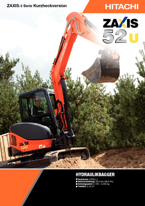 Minikoparki Hitachi ZX 52 U 3