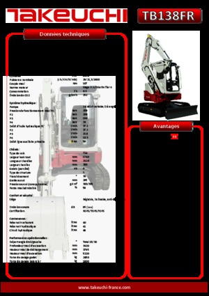 Minikoparki Takeuchi TB 138 FR