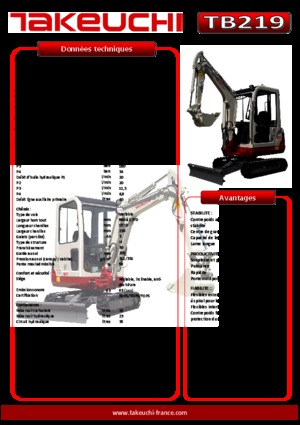 Minikoparki Takeuchi TB219A