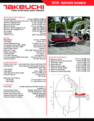 Minikoparki Takeuchi TB 235