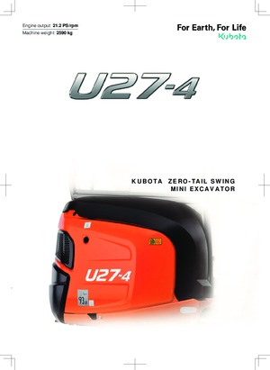 Minikoparki Kubota U27-4 NGL