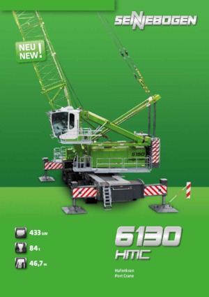 Żurawie samojezdne — wysięgnik kratowy Sennebogen 6130 HMC