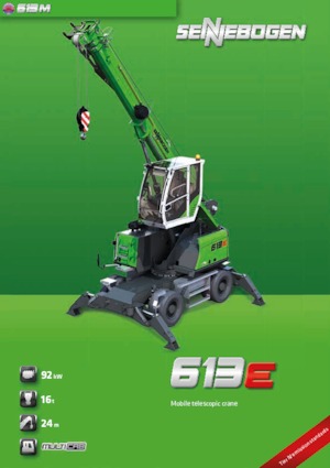 Żurawie samojezdne — wysięgnik teleskopowy Sennebogen 613 M