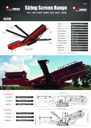 Przesiewacze mobilne Maximus 522 TR