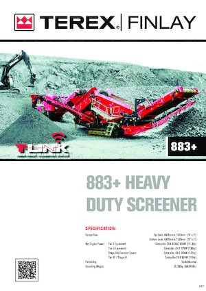 Przesiewacze mobilne Terex-Finlay 883+