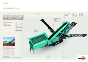 Przesiewacze mobilne Powerscreen Chieftain 1400