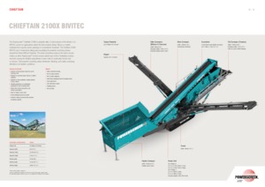 Przesiewacze mobilne Powerscreen Chieftain 2100X Bivitec