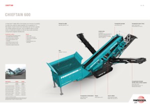 Przesiewacze mobilne Powerscreen Chieftain 600
