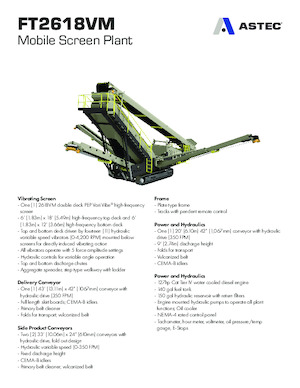 Przesiewacze mobilne Astec FT2618VM