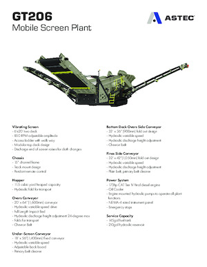Przesiewacze mobilne Astec GT206
