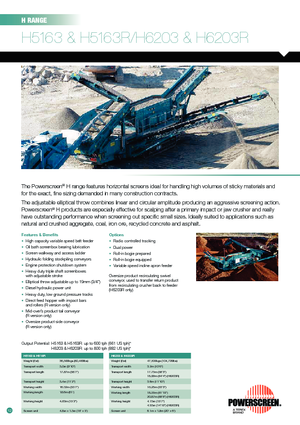 Przesiewacze mobilne Powerscreen H 5163
