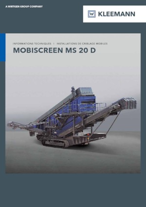 Przesiewacze mobilne Kleemann MS 20 D
