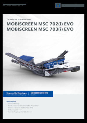 Przesiewacze mobilne Kleemann MSC 703i EVO