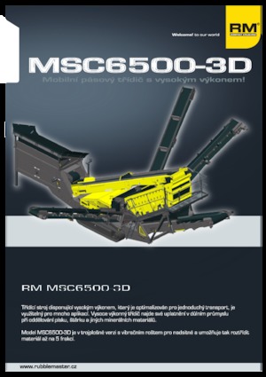 Przesiewacze mobilne Rubble Master MSC 6500-3D