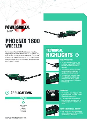 Sortownie mobilne z bębnem Powerscreen Phoenix 1600