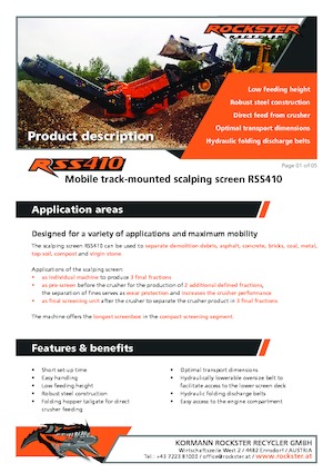 Przesiewacze mobilne Rockster RSS410