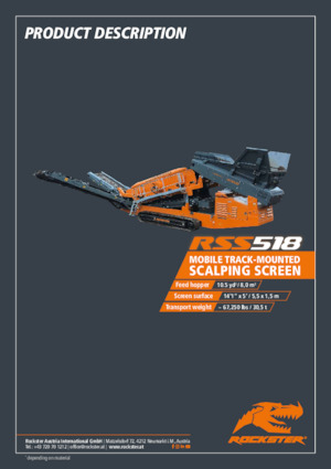 Przesiewacze mobilne Rockster RSS518