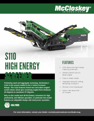 Przesiewacze mobilne McCloskey S110