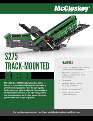 Przesiewacze mobilne McCloskey S275