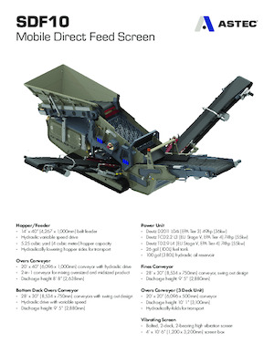 Przesiewacze mobilne Astec SDF10