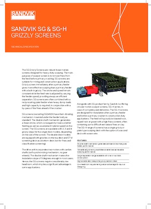 Przesiewacze mobilne Sandvik SG1841