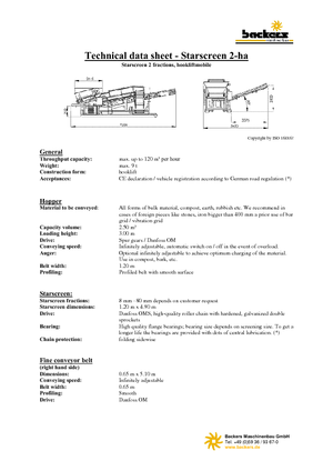 Przesiewacze mobilne Backers 2-ha