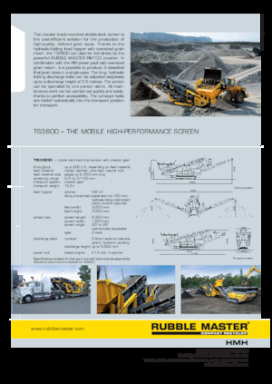 Przesiewacze mobilne Rubble Master TS3600
