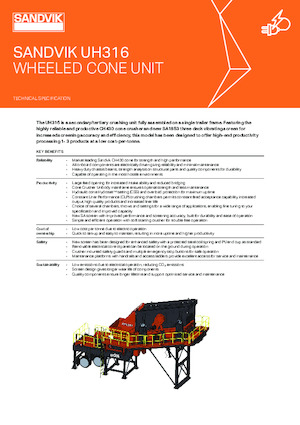 Przesiewacze mobilne Sandvik UH316