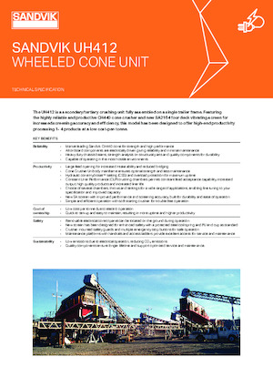 Przesiewacze mobilne Sandvik UH412