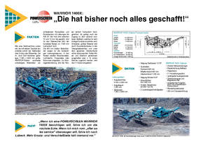 Przesiewacze mobilne Powerscreen Warrior 1400 X