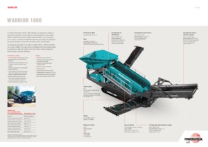 Przesiewacze mobilne Powerscreen Warrior 1800