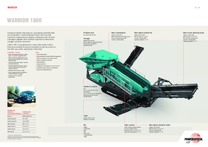 Przesiewacze mobilne Powerscreen Warrior 1800