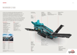 Przesiewacze mobilne Powerscreen Warrior 2100
