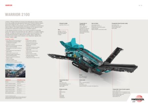 Przesiewacze mobilne Powerscreen Warrior 2100