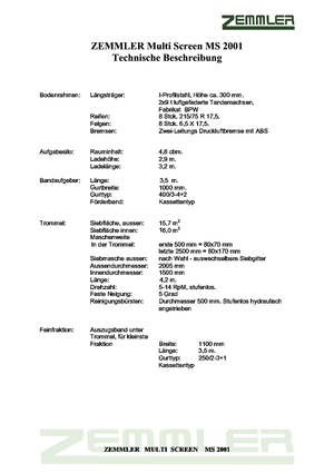 Sortownie mobilne z bębnem Zemmler MS 2001 
