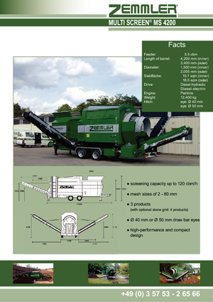 Sortownie mobilne z bębnem Zemmler MS 4200