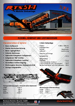 Przesiewacze mobilne Rockster RTS514