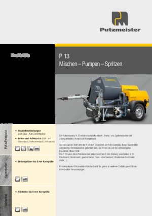 Stacjonarna pompa do betonu Putzmeister P 13 EMR KA 230