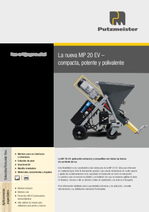 Pompy do mieszania zaprawy Putzmeister MP 20 EV